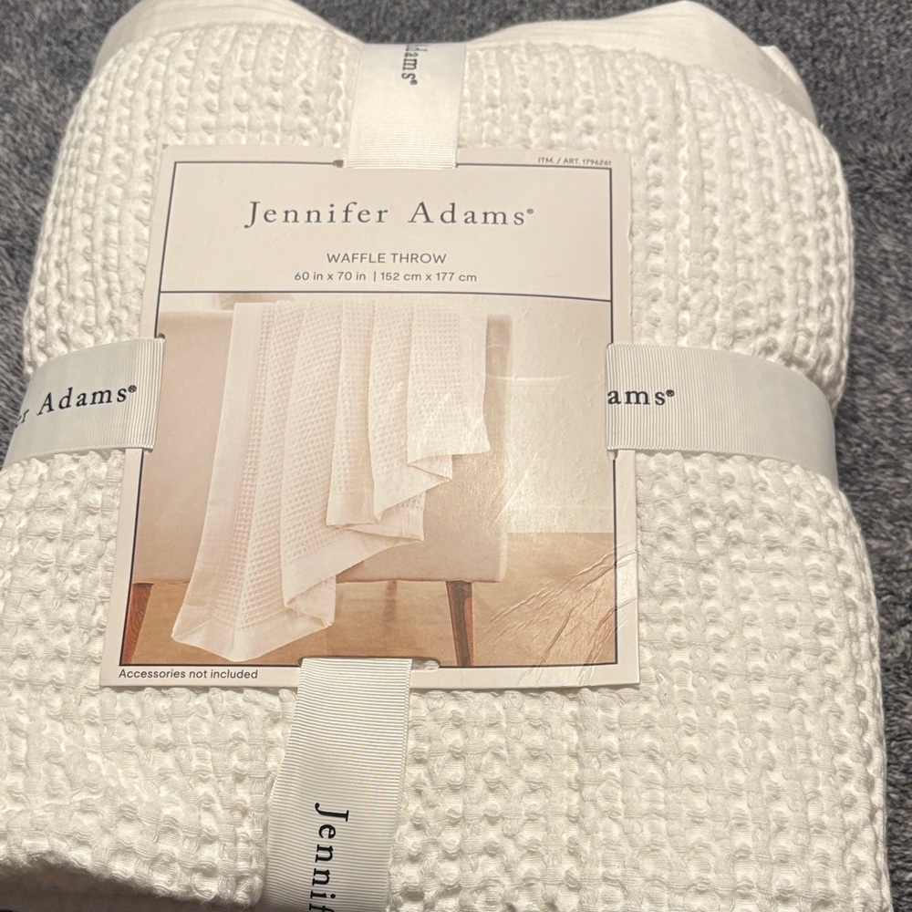 White Waffle Throw Blanket
